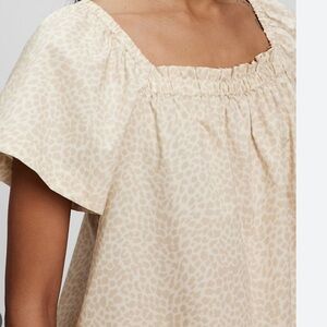 Gap Flutter Sleeve Poplin Blouse